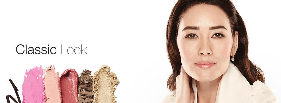 Step by step application tips for the Classic Look created by Global Makeup Artist Luis Casco