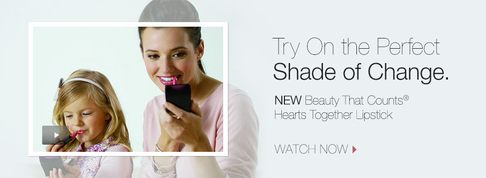Watch the video to learn how NEW limited-edition Beauty That Counts Hearts Together Lipstick is transforming lives